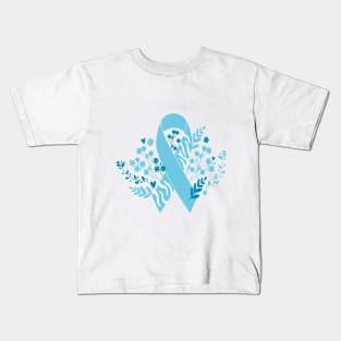 MALS Floral Ribbon (Large) Kids T-Shirt